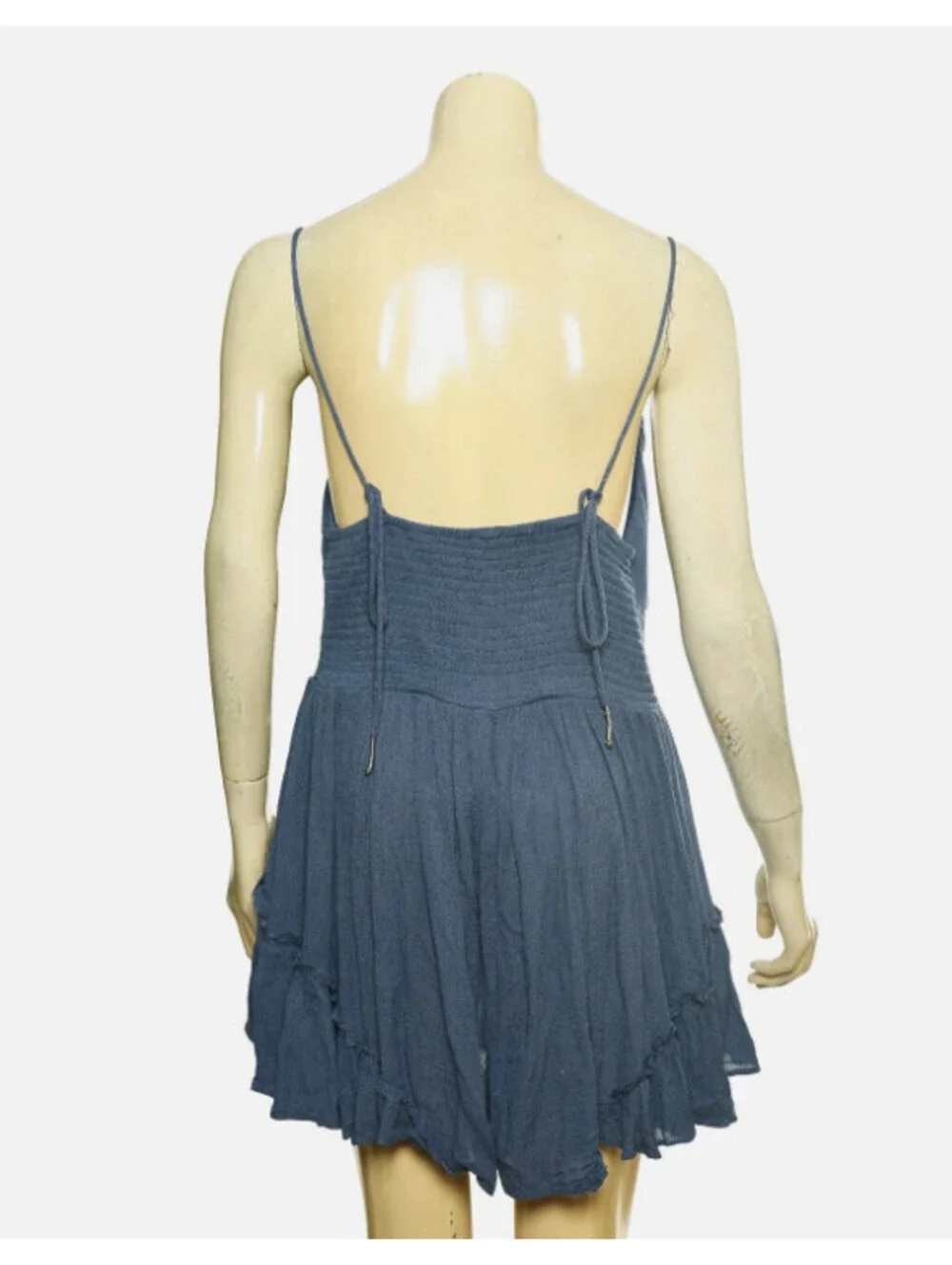 Free People Brielle Romper Casual Blue Sleeveless Playsuit NEW size S